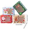 4pcs With Window Christmas Gift Boxes Gingerbread Theme Treat Boxes Bakery Boxes  Xmas Party