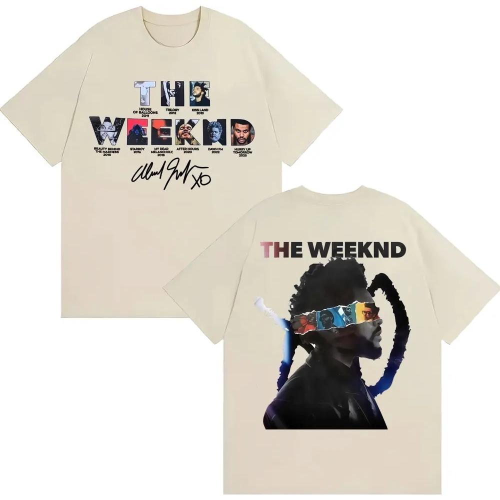T-shirts The Weeknd After Hours Til Dawn Tournée Européenne Vêtements Homme Mode Style Hip Hop T-shirt Coton Surdimensionné T-shirt
