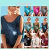 Summer Boho Women Cold Shoulder Feather Tshirt Blouse With Stylish Printing And Short Sleeve Design