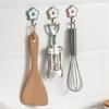 3Pcs Plastic Key Holder Wall-Mounted Wall Hangers Creative Cute Flower Utility Hooks  Bathroom