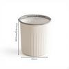 Large Trash Can, Waste Bin, SpaceSaving, Kitchen, Bathroom, Bedroom M Pearl White 1P