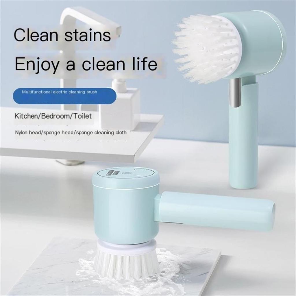 Electric Cleaning Brush Multifunctional Household Kitchen Dishwashing Brush Bathroom Handheld Wireless Folding Cleaning Brush