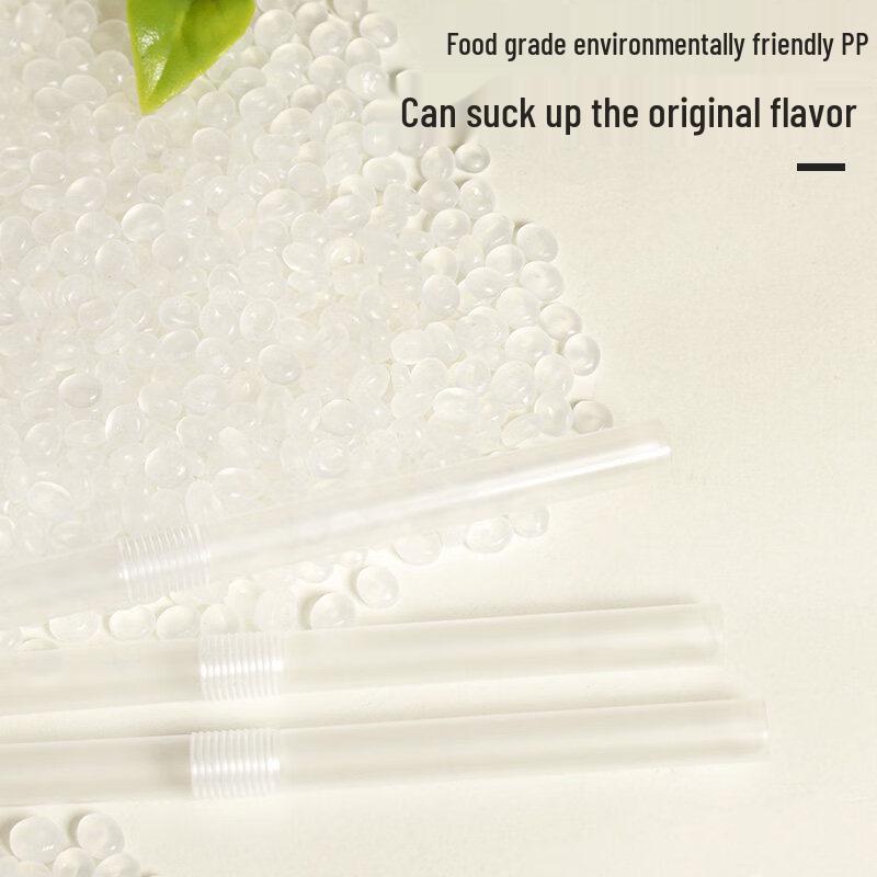 ZISIZ Individually Wrapped Disposable Plastic Straws