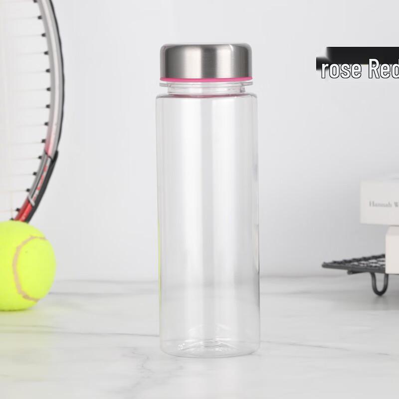 Changqi Transparent Portable Plastic Water Bottle with Stainless Steel Lid
