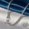 Heißer Verkauf 925 Silber 4MM Seilkette 8/16/18/20/22/24 Zoll Herren Halskette Für Frauen Mode Hochzeit Party Weihnachtsgeschenk Schmuck