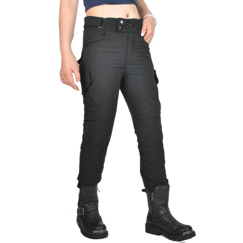 Womens Motorcycle Riding Pants With Mesh Ventilation Adjustable Fit Anti-Slip Silicone Grip Protective Gear