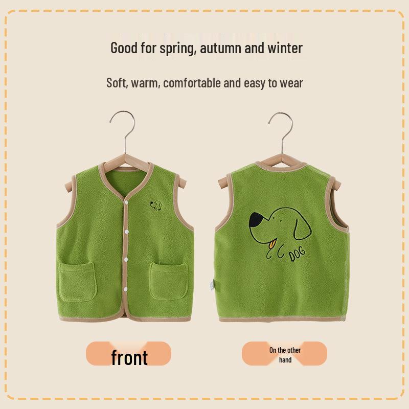Jingqi Aoli Velvet Baby Vest: Warm, Thickened, 2025 Style Fleece for Infant Autumn/Winter Wear