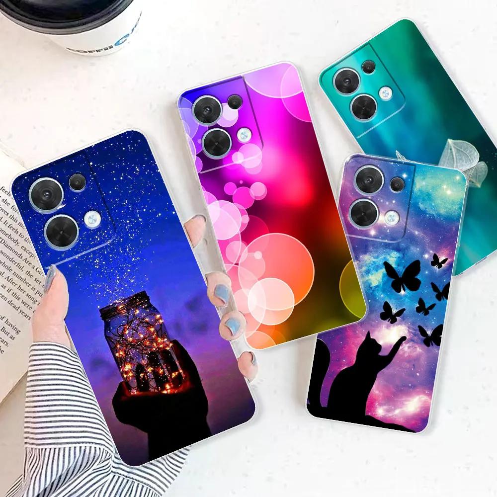 Für OPPO Reno 8 Pro 5G Hülle 8 Pro + Farbverlauf Transparente Hülle Für OPPO Reno 8 Pro + Plus Reno8 Cover Silikon Rückseite Stoßfänger