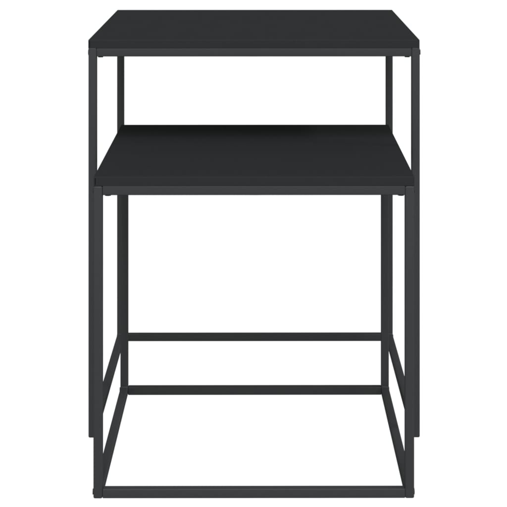  Coffee Table Set, 2 Pcs, Wood/metal