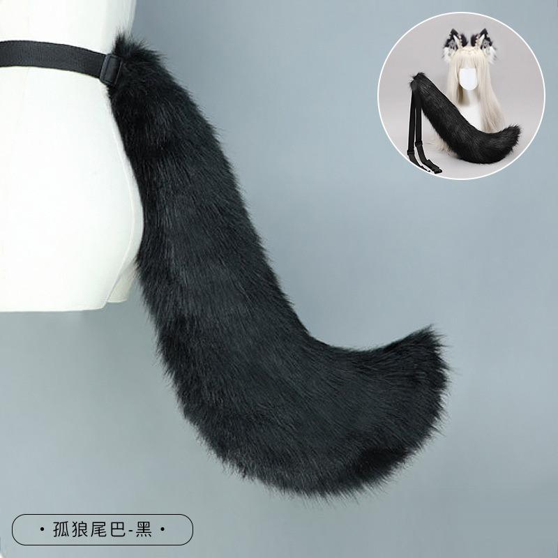 Tibetan Hair Accessories Exotic Wolf Ears Beast Ears Headband Bohemian Travel Photography Props Miaojiang Tassel Wolf Ears Wolf Tail Set