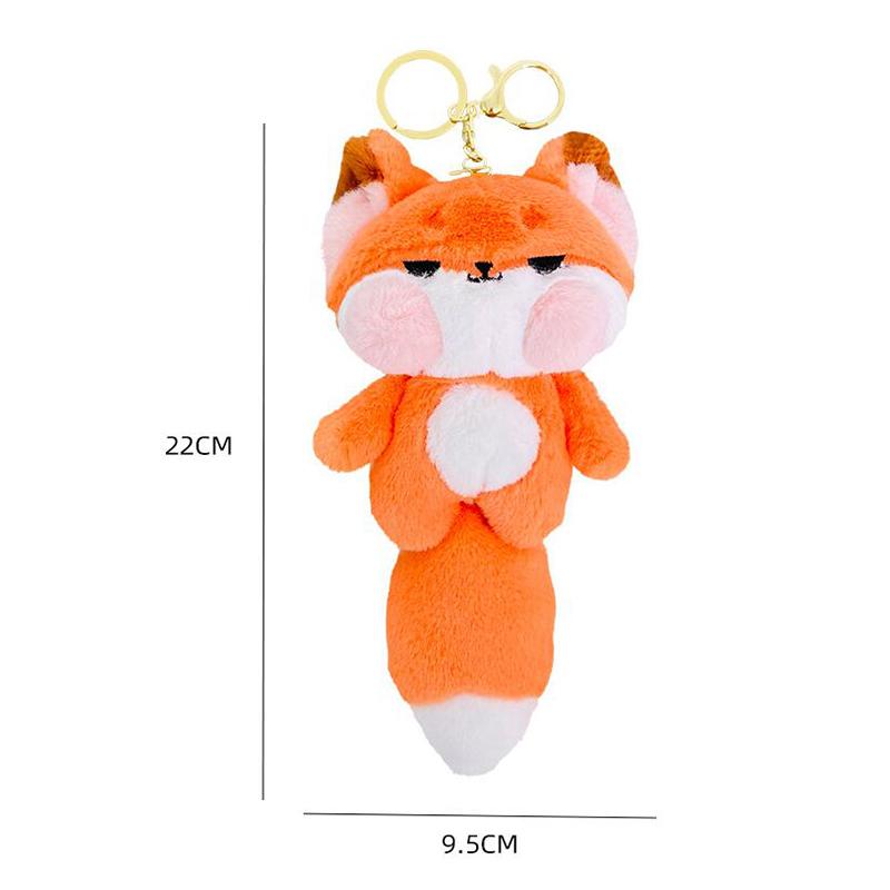 Roztomilé Fox Keychain Car Dekorace Školní taška Přívěsek na panenku Příslušenství k batohu
