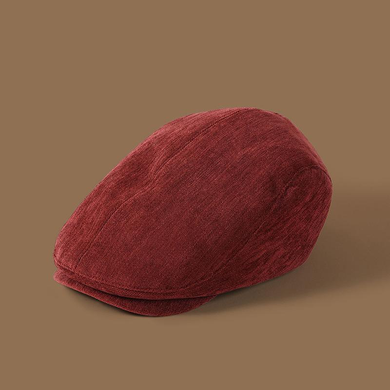 Face Revealing Autumn and Winter Face Revealing Duck Tongue Hat Korean Style Retro Fashion Reverse Wearing Literary Painter Hat