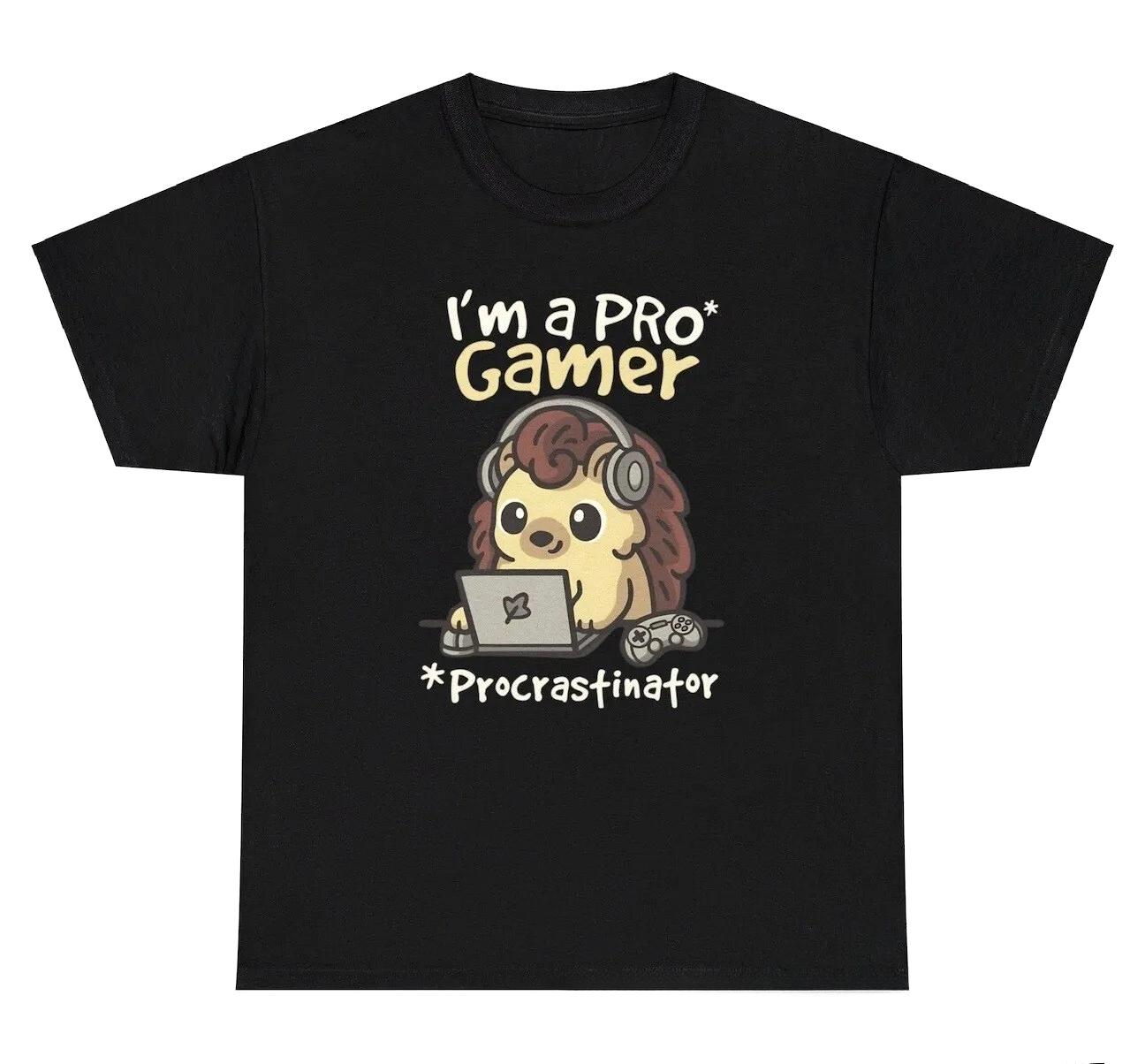 

Im A Pro Gamer Procrastinator Dog T Shirt Funny Silly Ironic Gen Z Weird Tee Clothing Custom TShirts for Street Style TShirt S