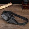 Leather Zipper Closure Waist Bag Men's Outdoor Waterproof Pocket Pouch Fanny Shoulder Bags Purse Travel Riding