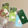Cute Cartoon Puppy Transparent Soft Phone Case For iPhone 15 12 14 16 17 13 Plus 11 Pro Max 13 Pro