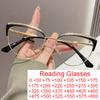 Fashion Cat Eye Women's Reading Glasses 2025 Brand Designer Hollow Metal Lace Optical Glasses Frames Anti Blue Light Eyewear