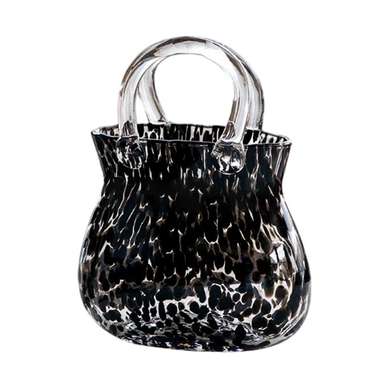 Verdickte Klare Glasvasen Handtaschenform Hülle Halten Blume Geeignet Für Haus Büro Dekoration Geburtstagsgeschenk