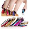 20 Rollen Striping-Bänder, bunte Linie, Nagelaufkleber, DIY-Nagelkunst-Set, Maniküre, Schönheitsdekorationen für UV-Gel-Nagellack