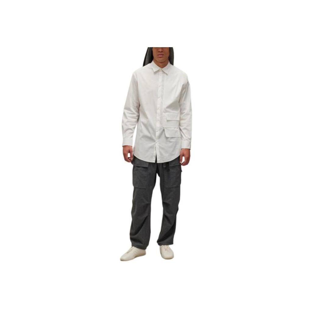 Adidas Solid Fit Polo Long Sleeve Shirt Unisex Shirts White JF3025