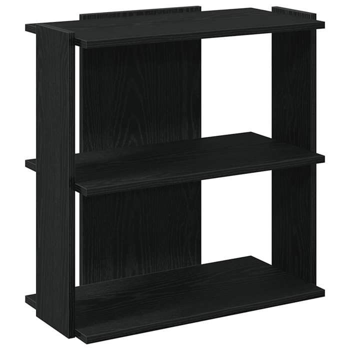 VidaXL Bibliothèque à 3 niveaux noir 60x30x60 cm bois d'ingénierie, étagère, étagère à livres, étagère de rangement, armoire 860248