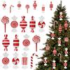 6/3Pcs Big Christmas Lollipop Red Candy Cane Pendant Xmas Tree Hanging Ball Ornament 2024 Christmas Decoration For Home New Year
