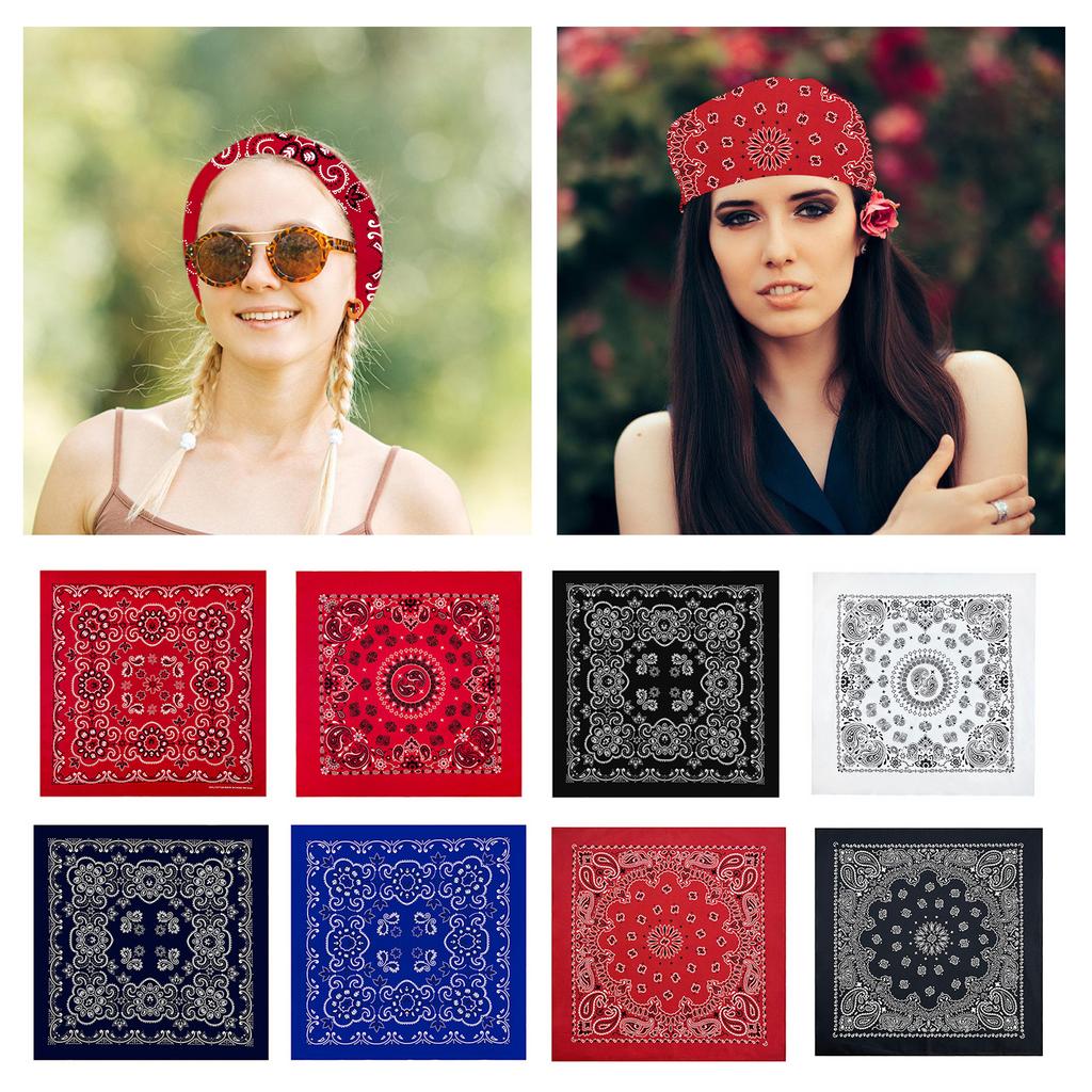 Unisex Turban Kopftuch Kopfbedeckung Quadratische Haartücher Kreatives Kopfwickeltuch Aufwendiges Blumenmuster Haarabdeckung Wickel