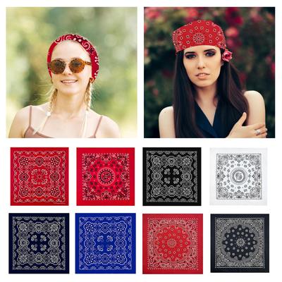 27'' Bandana Kopftuch mit Blumenmuster für Damen Herren Quadratische Turbane Kopftuch Bunte Kopfbedeckung