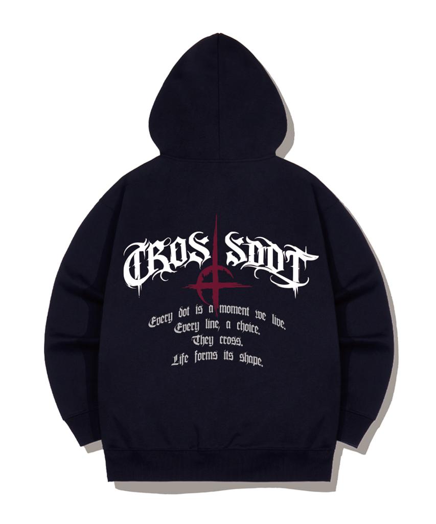 Crossdot Darkness 2-Way Oversized Zip-Up Hoodie 3 Colors [Crdh_4002]