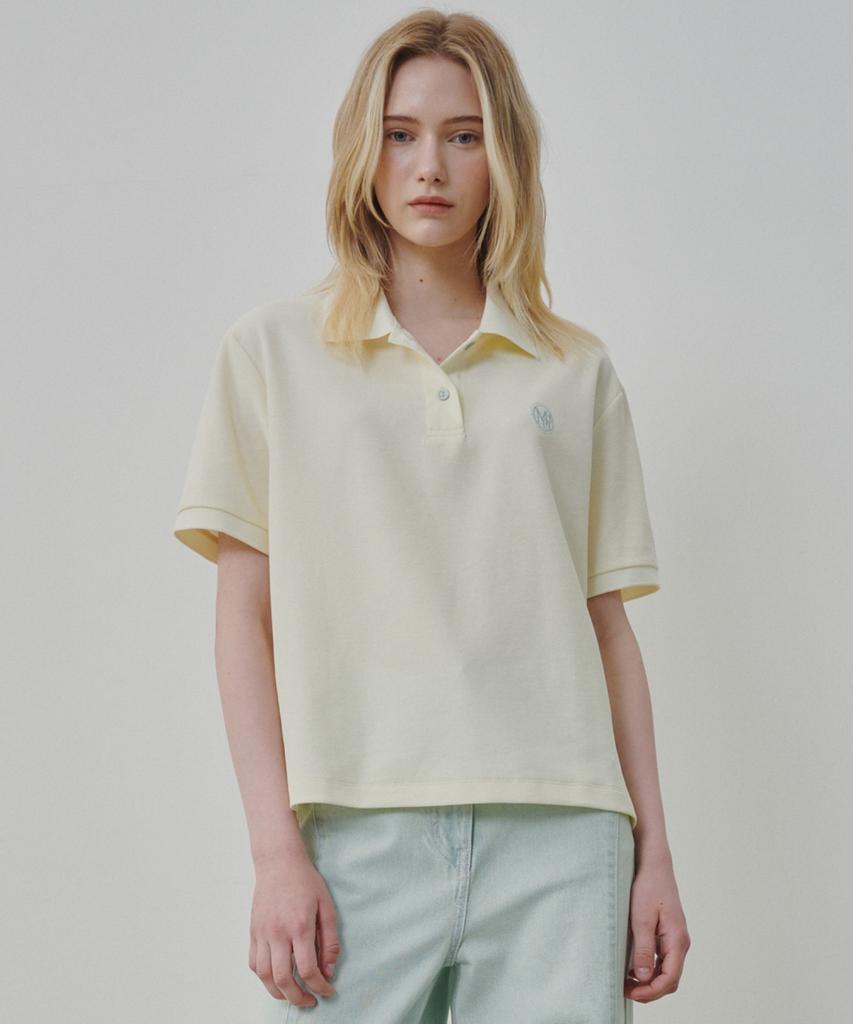 Ollibeudeollibeu Logo Embroidered Collared T-Shirt Oe6Me3110