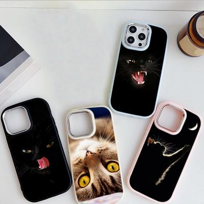 LZ10 Cat Body Language Soft Phone Case for Samsung S24 Ultra S23 Plus S21 FE A16 A54 A34 A05 A06 Infinix Hot 40 30i Lens Protection Shockproof Cover