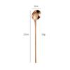 Petite Cuillère Ronde Nordique - Cuillère à Café Remuer en Acier Inoxydable 304 Argent et Or pour Dessert et Cuisine Occidentale