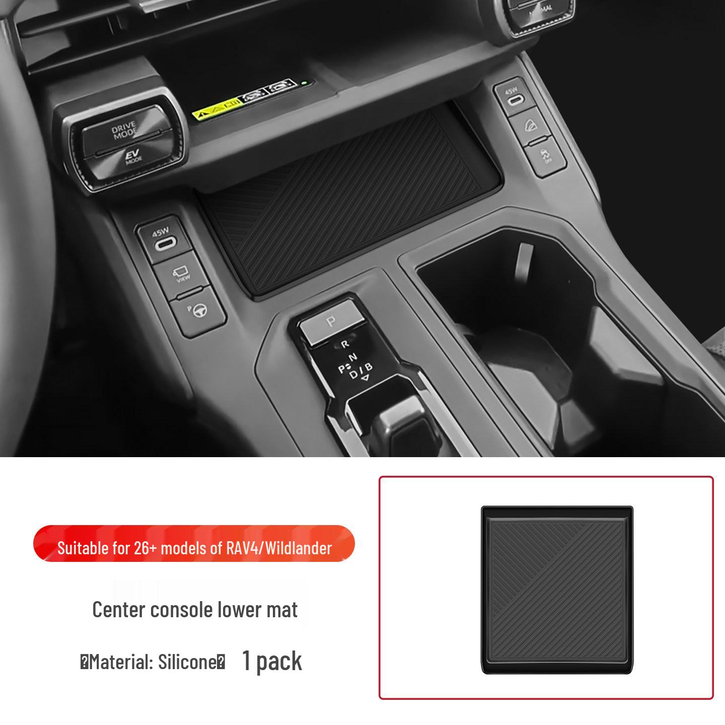 Silicone Cup Holder and Armrest Storage Mat for 26 Toyota RAV4 Models including Velanda.