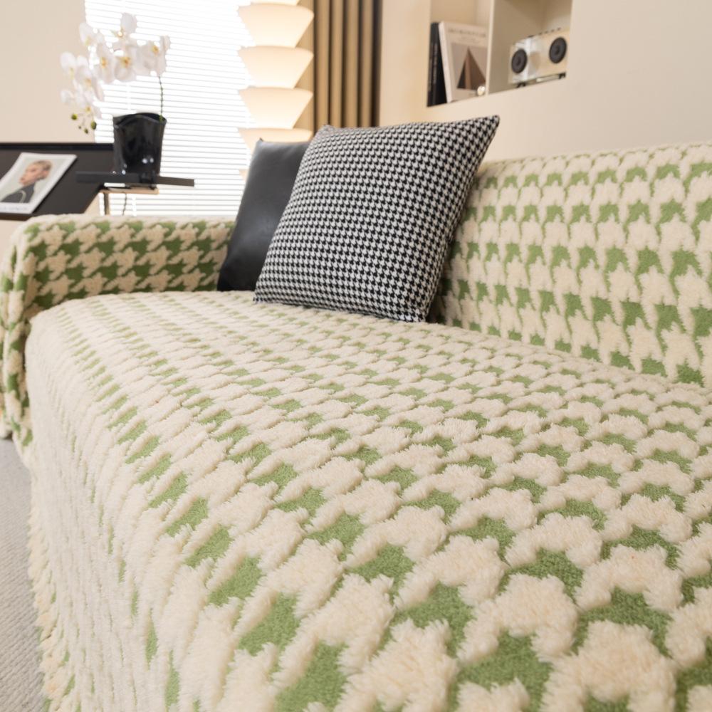 

Чехол для дивана Velvet Houndstooth, полотенце, зимний плюшевый диван, подушка для сиденья, чехол для дивана на осень и зиму 180X130