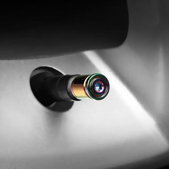 4Pcs Locking Car Tire Valve Stems Caps Anti-Theft Auto Wheel Valve Stem Covers with Rubber Seal Universal Tyre Air Stems Covers