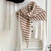 Cashmere Striped Scarf Plush Cape Wraps Simple Winter Shawl  Women/Men