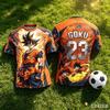 2026 New Summer Dragon Ball Trunks 3D Print Jersey Men Breathable Quick Dry Outdoor Sports Anime Streetwear Causal Short Sleeve