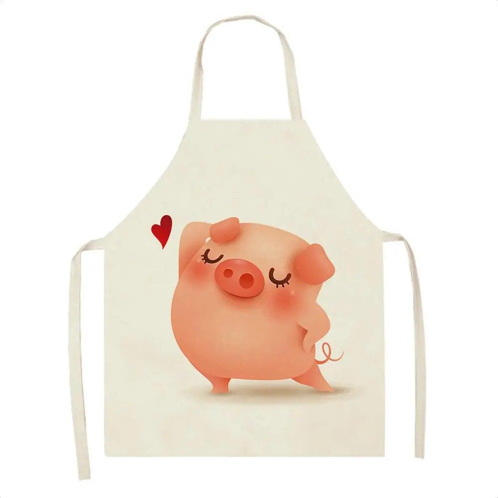

Фартух із малюнком молочного порося, дитячий обідній фартух, кухонний фартух, аксесуари для прибирання вдома для чоловіків і жінок 68x55cm
