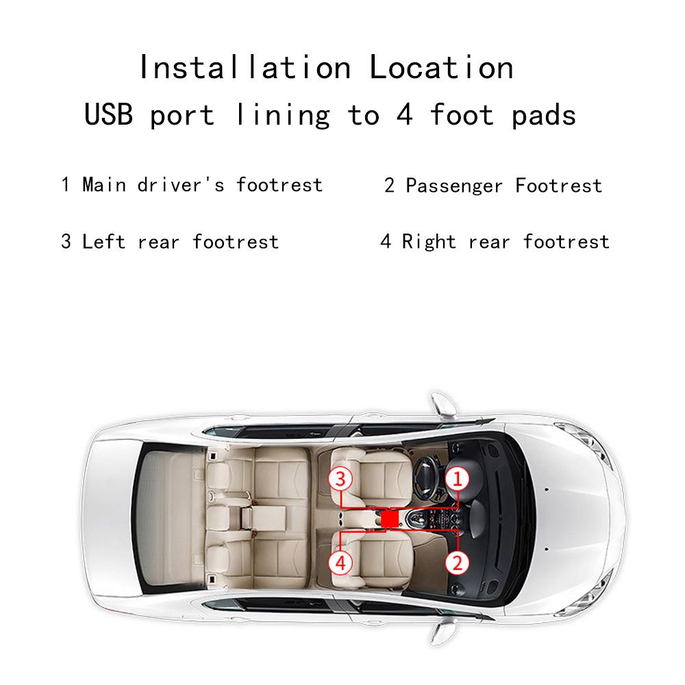 Car Door Bowl Decoration Light Auto Interior Car Atmosphere Light  LED Refitted Lighting USB Decorative Lights RGB Light
