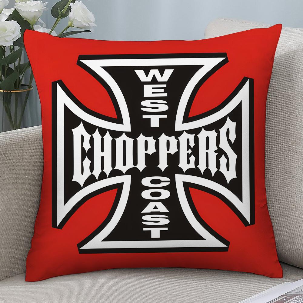 W-West Coast C-Choppers Pillow Case Short Plush Pillow Covers Sofa Decorative Gift Home Double-sided Printing Cushion Cover