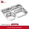 Lijia Stainless Steel Divided Lunch Tray