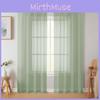 Polyester Voile Curtain Pair With Uv Protection For Living Room Windows