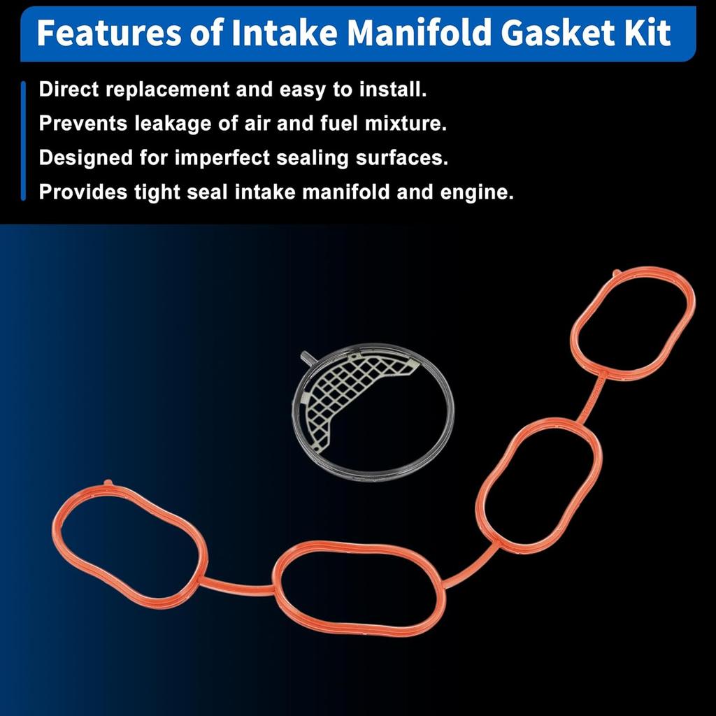 No.MS97144 Engine Intake Manifold Gasket Set for Toyota C-HR 2018-2022 2.0L for Toyota Corolla 2009-2022 1.8L Replaces No.17177-37030/17177-37050