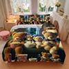 3pcs Anime Teddy Bear Bedding Set - Includes One Quilt Cover and Two Pillowcases (No Core) - Perfect for Bedroom and Guest Room Decoration,