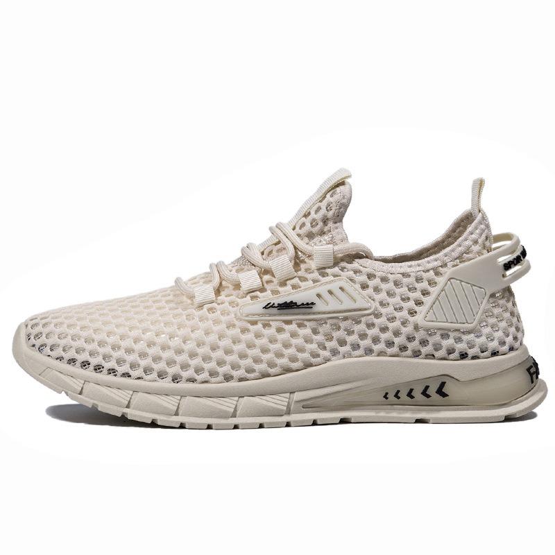 Herrenschuhe mit großem Mesh, neue lässige atmungsaktive Laufschuhe, modische einfache Sportschuhe für Herren