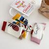 1 Pair Fashionable Oil Painting Art Printing Soft Comfortable Breathable Casual Socks Elegant Cartoon Graffiti Women Tube Socks