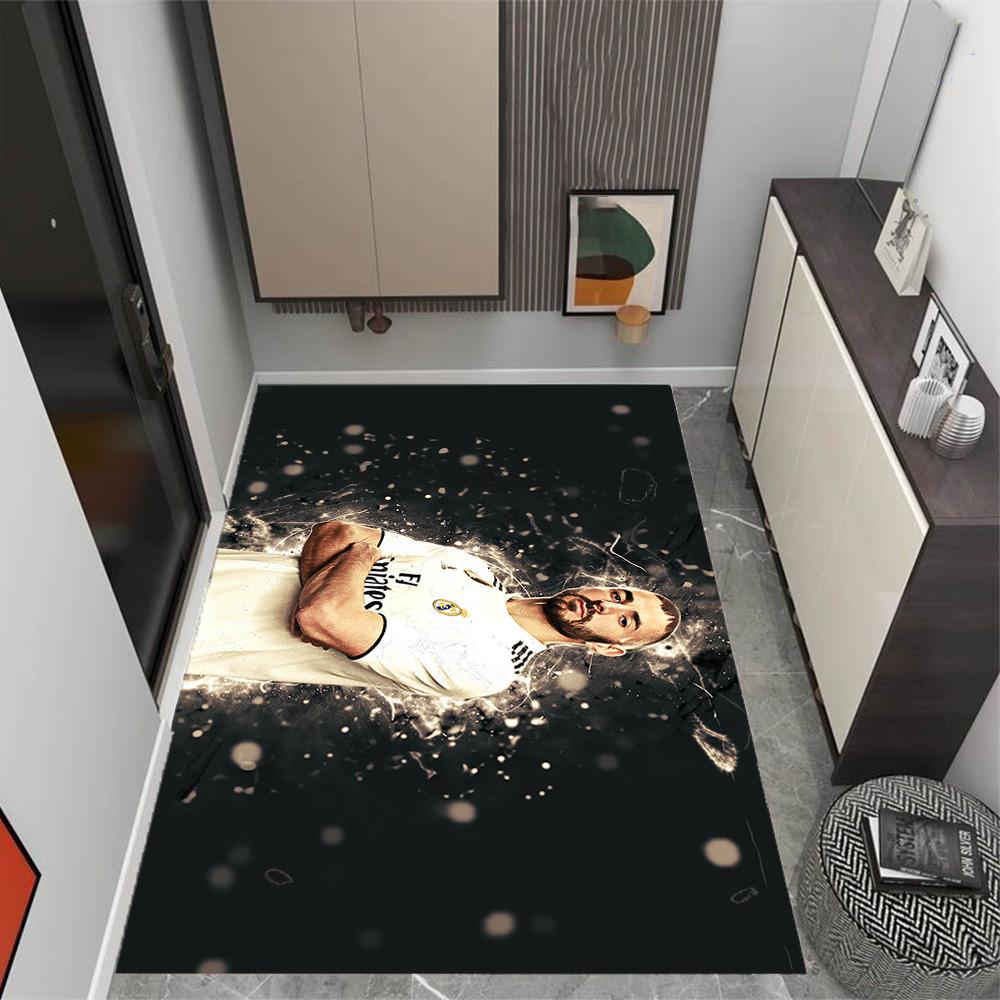 Football Player Action Floor Mat Suitable for Decorate room Outdoor Foyer Dining Room Antislip Carpet Office home decor