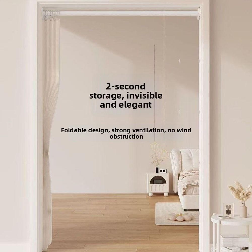 Thick Folding Door Curtain Waterproof Room Divider Curtain Bath Curtain  Doorways