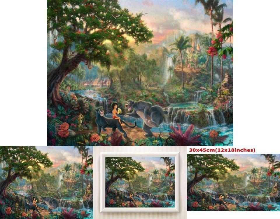 Mermaid Princess Canvas Wall Art For Modern Fairy Tale Bedroom Decor Cartoon Style Colorful Framed Spray Painting Various Sizes