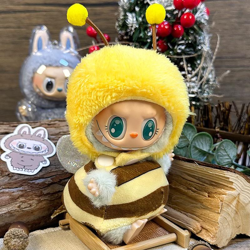 15/17cm Labubu Clothes Christmas Outfit Halloween Pumpkin Shawl Cute Plush Set for Accessories Christmas Holiday Gift In Stock