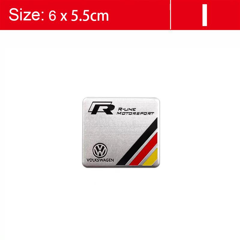 1Pcs 3D Aluminum Stickers Car Body Trunk Decal For VW Golf Tiguan Touran Polo GTI Jetta Passat CC T5 Scirocco Arteon Transporter Mc9